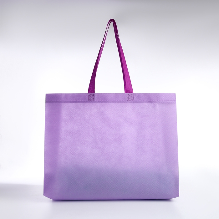 Сумка пляжная без застёжки, цвет сиреневый
