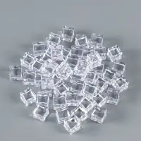 Декор пластик "Льдинка" (набор 50 шт, 260 гр) 17 мм, прозрачный