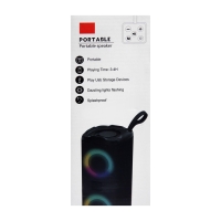 Портативная колонка Luazon LZZ-62, 10 Вт, 800 мАч, подсветка, micro SD, чёрная