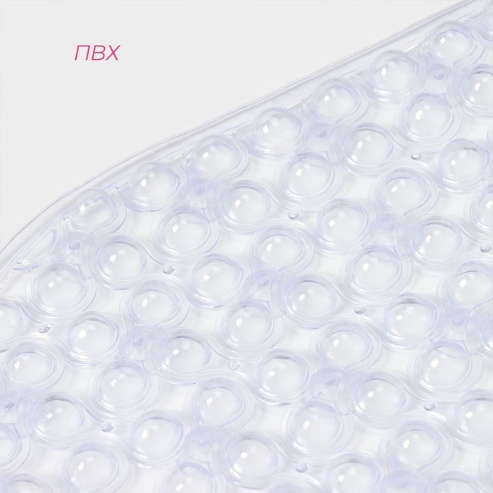 Коврик противоскользящий в ванну на присосках Доляна &laquo;Колли&raquo;, 39&times;71,5 см, цвет прозрачный