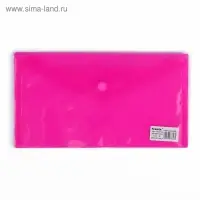 Папка-конверт на кнопке, travel, 180 мкм, рифлёная, МИКС