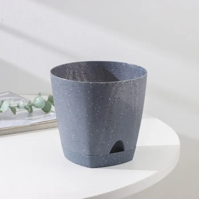 Горшок для цветов с прикорневым поливом &laquo;Amsterdam&raquo;, 1,35 л, d=14 см, темный камень