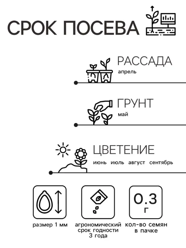 Семена  цветов Цинния "Георгиновидная", смесь окрасок, О, 0,3 г