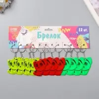 Брелок пластик светоотражающий "Котёнок" МИКС 5,5х4,5 см