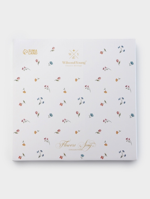 Тарелка глубокая WY Flowers song, d=21.5 см, фарфор, белая