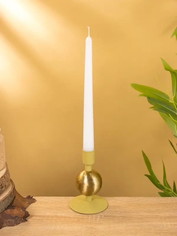 Подсвечник на 1 свечу текстурный "Олива" с 1 сферой 7,5х7,5х11,5 см