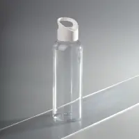 Бутылка для воды Plaske, прозрачная с белой крышкой