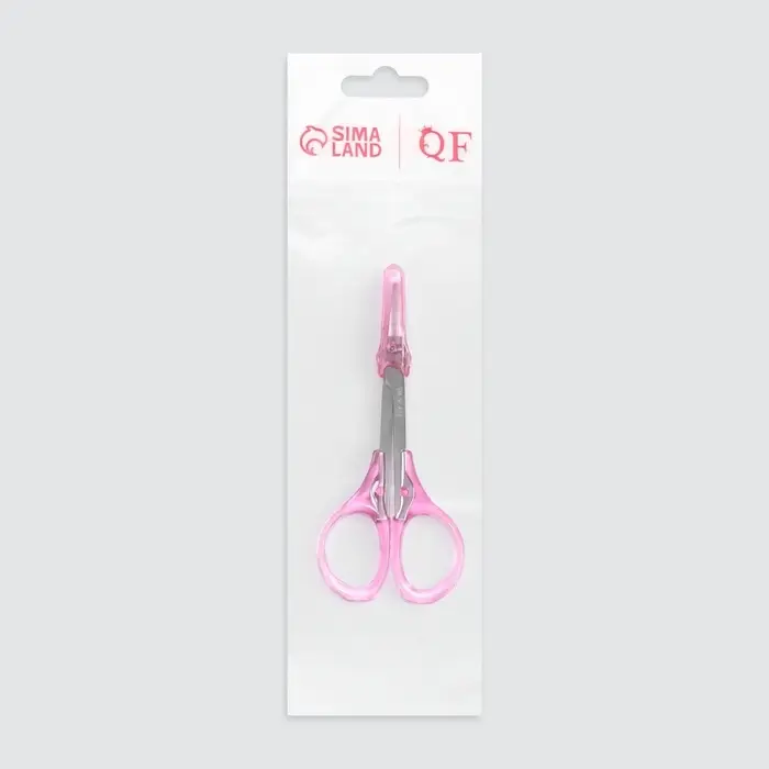 Ножницы маникюрные, с колпачком, прямые, 9.5 см, МИКС