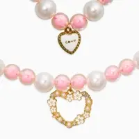 Набор детских украшений "Выбражулька" нежность, 4 предмета: клипсы, кольцо, бусы, браслет