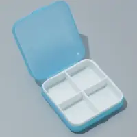 Таблетница, 4 секции, 6&times;6&times;2 см, съёмные секции, МИКС