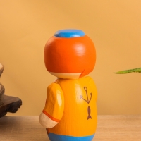 Деревянная кукла кокеши "Рыбак Бо" 11х9х15 см