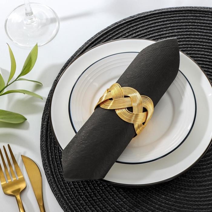 Кольцо для салфетки &laquo;Лира&raquo;, 5&times;4,5&times;3,5 см, цвет золотой