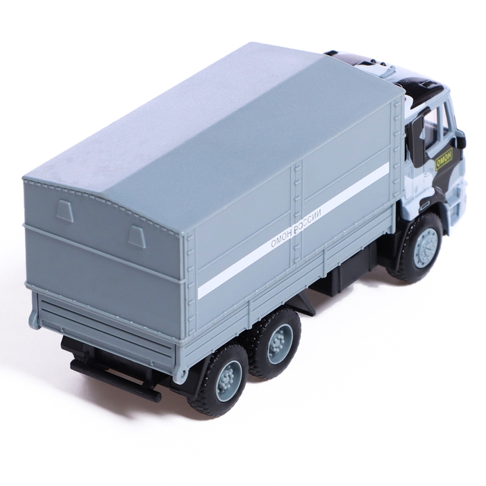 Грузовик металлический &laquo;КАМАЗ. ОМОН&raquo;, инерционный, 1:54, цвет серый