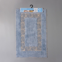 Коврик для дома Доляна &laquo;Вензель&raquo;, 50&times;80 см, цвет голубой