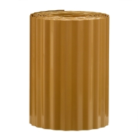 Лента бордюрная, 20 см &times; 9 м, толщина 0.6 мм, пластиковая, гофра, бежевая, Greengo