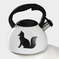 Чайник со свистком из нержавеющей стали Доляна &laquo;Лиса&raquo;, 3 л, с индикатором нагрева