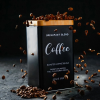 Банка для сыпучих продуктов (кофе) &laquo;Сайнс&raquo;, 18&times;10 см, цвет чёрный