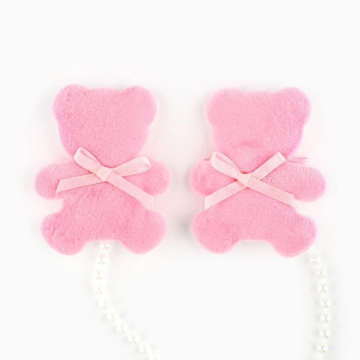 Заколки мишки новогодние &laquo;Привет зима&raquo;, на Новый год, набор 2 шт, 5 х 4 см