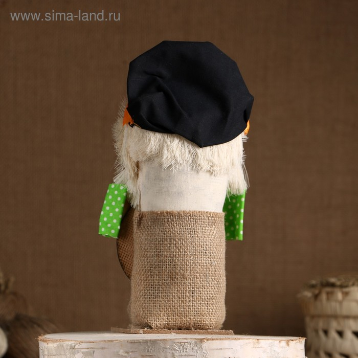 Оберег-домовой "Кузьма в кепке, с рублем", 27х14х10 см, микс