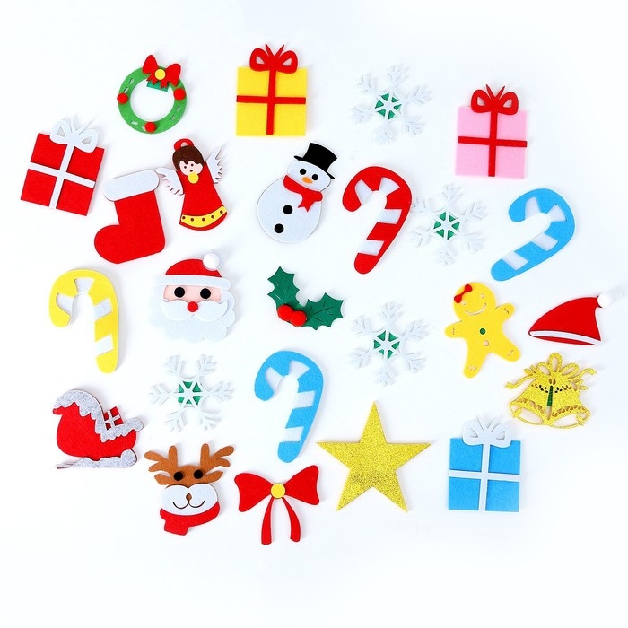 Набор для творчества &laquo;Ёлочка с золотой звездой&raquo; украшения на липучках