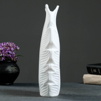 Ваза "Папоротник" белая 25см