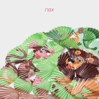 Коврик противоскользящий в ванну на присосках Доляна &laquo;Звери Африки&raquo;, 36&times;67 см