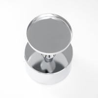 Подсвечник металл на 1 свечу d=7.5 см "Алессио" серебро 9х9х12 см