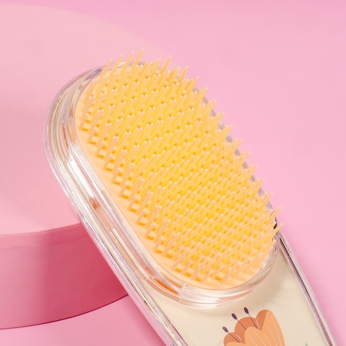 Расчёска - шейкер &laquo;LOOK&raquo;, 6,1 &times; 18 см, рисунок МИКС