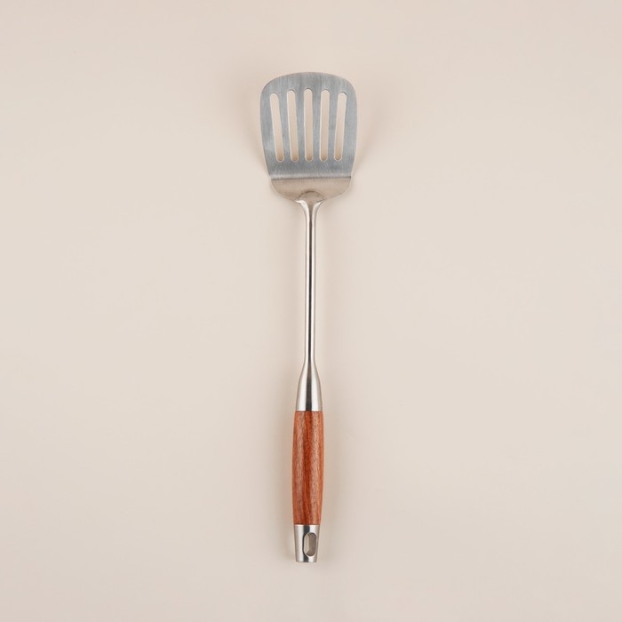 Лопатка перфорированная из нержавеющей стали SL Home, &laquo;Рустик&raquo;, 39,5&times;8 см, цвет серебряный