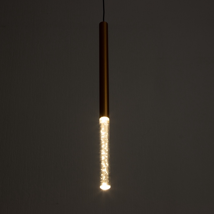 Светильник "Локус бабл" LED 5Вт 4000К матовое золото 2х2х40-140см