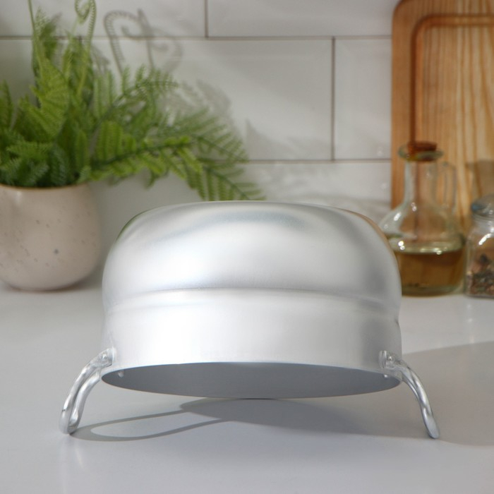 Кастрюля алюминиевая, 3 л, металлическая крышка