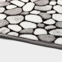 Коврики для ванной и туалета Доляна &laquo;Галька&raquo;, 3 шт: 40&times;45 см, 40&times;50 см, 50&times;80 см