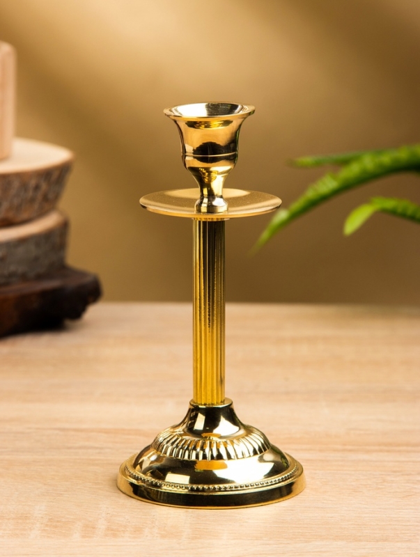 Подсвечник, латунь 7,5х7,5х15 см