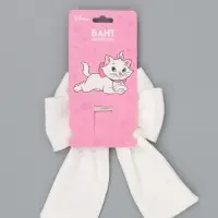 Бант для волос на заколке с лентами, белый, Коты аристократы