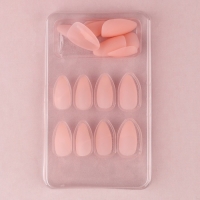 Накладные ногти &laquo;Естественные&raquo;, 24 шт, клеевые пластины, форма миндаль, цвет матовый светло-бежевый