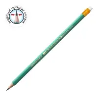 Карандаш чернографитный (простой) НВ, BIC Evolution, заточенный, пластиковый, c ластиком, шестигранный, зелёный корпус