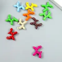 Металлический элемент, декоративная подвеска &laquo;Арт Узор. Надувной шарик: собака&raquo;, 0.6&times;1.4&times;1.9 см, МИКС