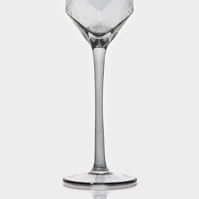 Набор бокалов для шампанского стеклянный Magistro &laquo;Дарио&raquo;, 180 мл, 7&times;27,5 см, 6 шт, цвет графит