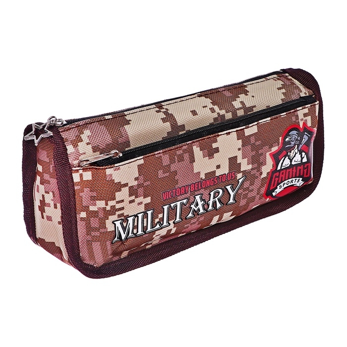 Пенал мягкий 2 отдедления, 80 х 210 х 65 мм, МИКС