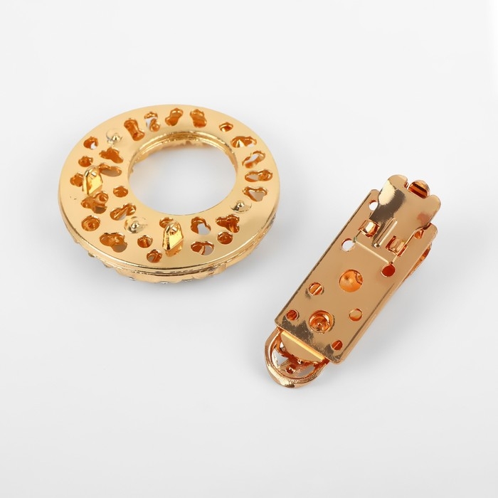 Декоративная застёжка, 7,5 &times; 4,5 см, цвет золотой