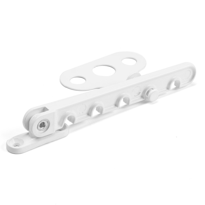 Ограничитель оконный, металлический  для окон ПВХ, белый