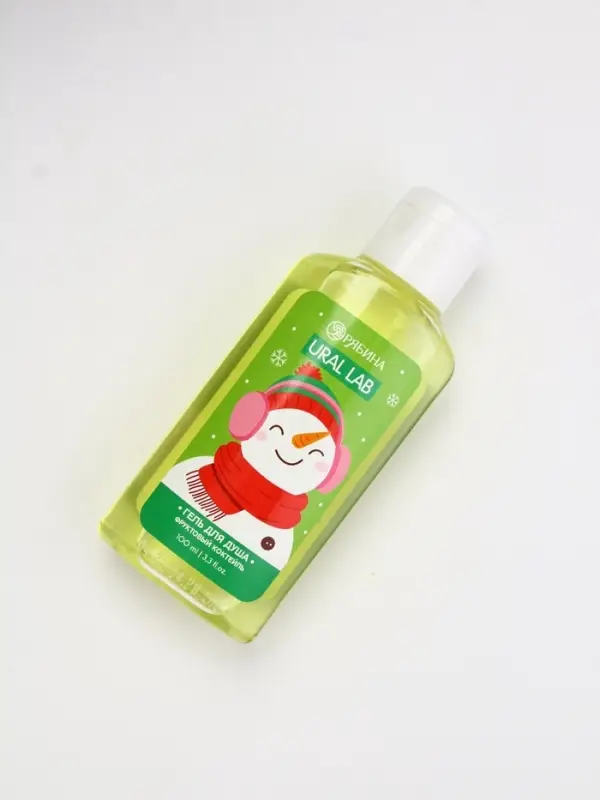 Гель для душа новогодний, аромат: фруктовый коктейль, 100 мл, Ural Lab