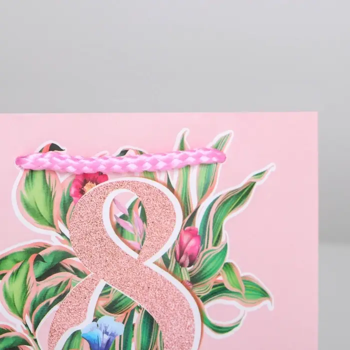 Пакет подарочный ламинированный, упаковка, &laquo;8 марта&raquo;, S 12 х 15 х 5.5 см