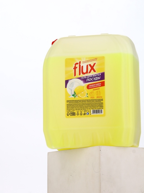Гель для мытья посуды FLUX "Сочный лимон",  5 л