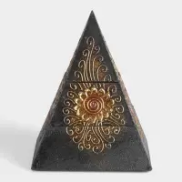 Шкатулка &laquo;Пирамидка&raquo;, 15&times;15&times;20 см, МДФ, чёрная