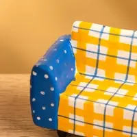 Сувенир дерево "Кресло" цв. жёлто-синий, 10х4х5,5 см