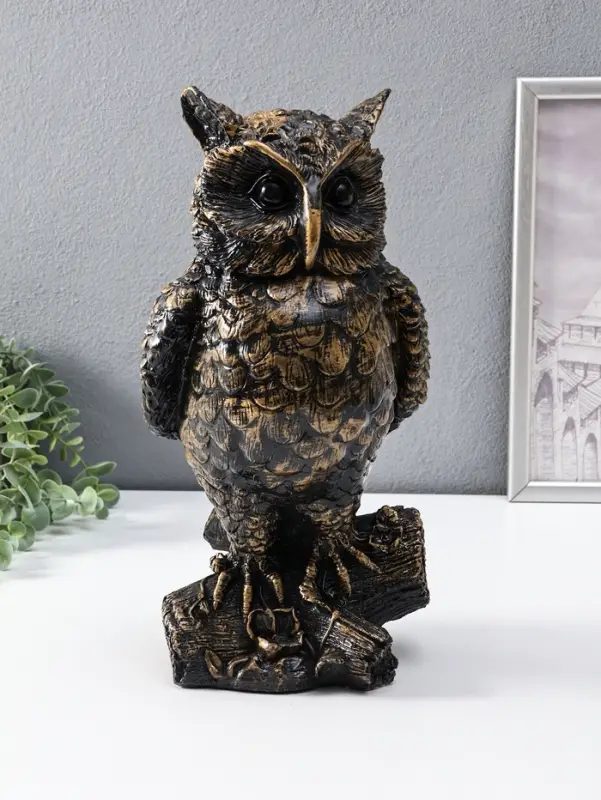 Копилка "Филин" 35 см, античный