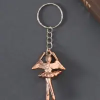 Брелок пластик под металл "Балерина-ангел" 4,5х3х1 см
