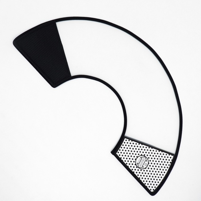 Ветеринарный воротник №1, обхват шеи 37-44 см, высота 22 см, чёрный