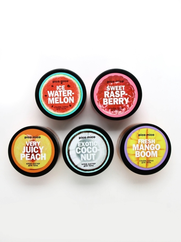 Скраб-слайм для тела Fresh mango boom, питание и увлажнение, с ароматом манго, 250 г, PICO MICO